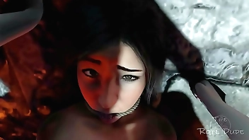 Lara croft get fucked by Tifa (Lara's part 03 [TheRopeDude])