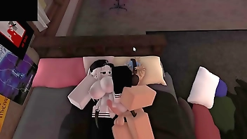 Roblox girl has intimate sex with hung guy